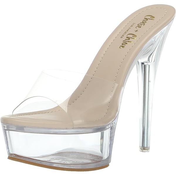 Chloe アンフレ ヒル アンクル フツ CHC24A03ALYP 246 Amazon.com | Chase & Chloe Women's Clear Stiletto High Heel